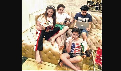 Reema Arora enjoying her time at home with the family during the lockdown