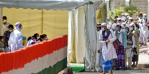 The ministry's updated data came a day after it said the rate of doubling of COVID-19 cases in India accelerated to 4.1 days from the perviously estimated 7.4 days due to the Jamaat event held in Nizamuddin West last month. (Photo | PTI)
