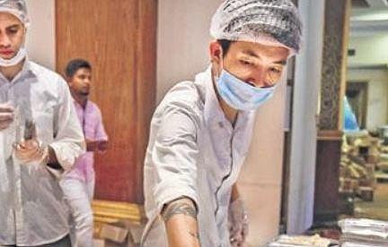 Meals arranged at Palace Grounds on Mahaveer Jayanti on Monday in Bengaluru | Shriram BN