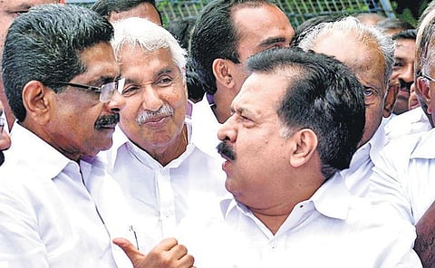KPCC president Mullappally Ramachandran, former chief minister Oommen Chandy and Opposition Leader Ramesh Chennithala | FILE PIC