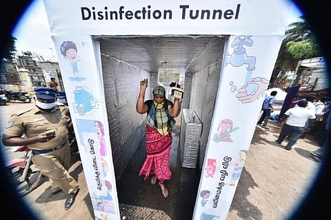 disinfection tunnels (Photo| P Jawahar, EPS)
