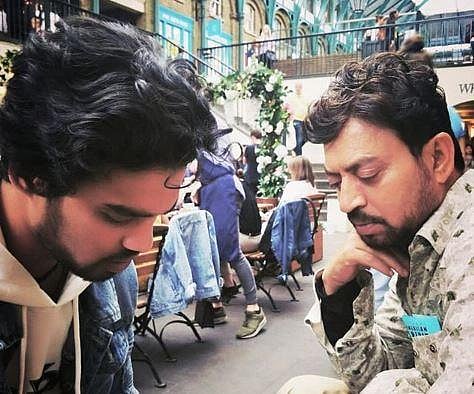 Irrfan Khan with his son Babil Khan. (Photo | Instagram)