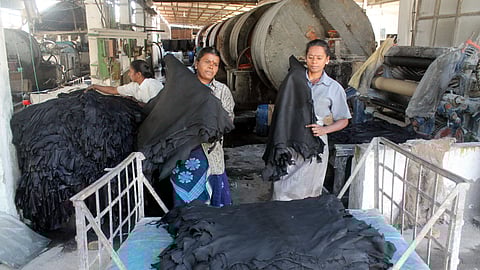 Representational image of a leather factory