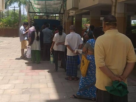 Rohini Gateway, a gated community in Karumandapam, Tiruchy gets everything delivered during the lockdown, ensuring no one steps out to buy essentials. (Photo | Express)