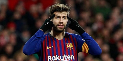 Barcelona centre-back Gerard Pique (Photo | AP)