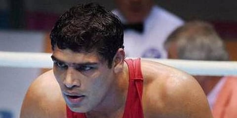 Satish Kumar is the first +91kg boxer from India to make the Olympic cut. (Photo | PTI)