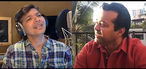 Leander Paes and Shaan in the new video.