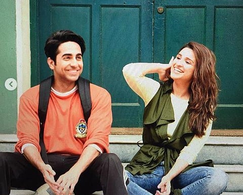 Ayushmann Khurrana and Parineeti Chopra in 'Meri Pyaari Bindu'. (Photo| Instagram)