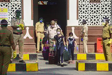 Passengers arrive from Delhi at Mumbai Central station following the resumption of passenger train services by Indian Railways connecting major cities during the ongoing COVID-19 lockdown in Mumbai Thursday May 14 2020. (Photo | PTI)