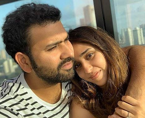 Rohit Sharma shared an adorable photo with Ritika Sajdeh on Instagram.