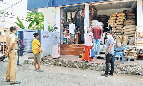 The queue in front of a ration shop