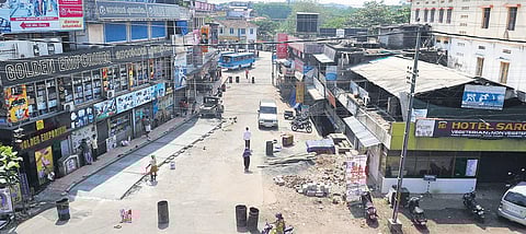 A deserted town in Ranni when the district’s first Covid-19 case was reported in the first week of March | Express file pic