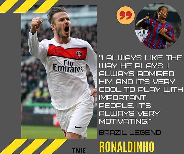 Ronaldinho: “I always like the way he plays. I always admired him and it’s very cool to play with important people. It’s always very motivating.”