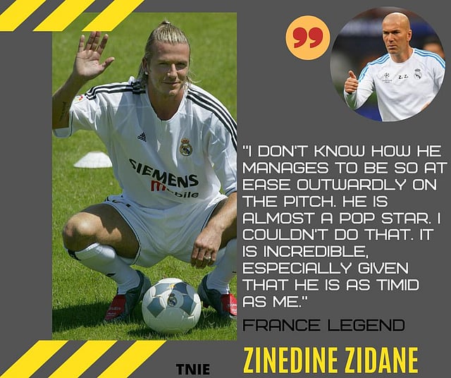 Zinedine Zidane: “I don’t know how he manages to be so at ease outwardly on the pitch. He is almost a pop star. I couldn’t do that. It is incredible, especially given that he is as timid as me.”