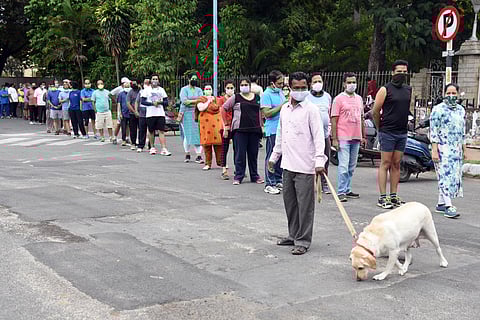 Walkers at the premises of Lalbagh reopened to the public for limited hours on Tuesday. (Photo | Nagaraja Gadekal/EPS)