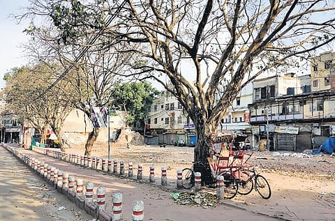 The site where Novelty cinema hall once stood in Chandi Chowk. (Photo | EPS)