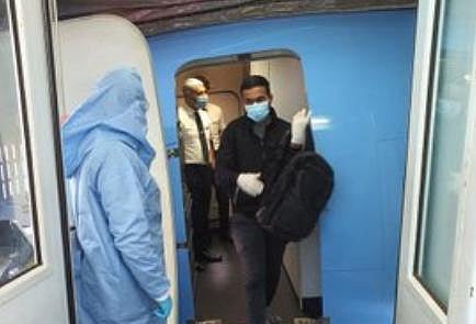 Swab samples of the passengers were collected for testing, a health department official said. (Photo | Twiiter)