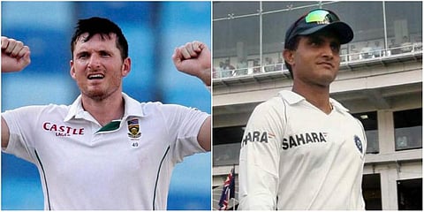 Cricket South Africa director Graeme Smith (L) and BCCI chief Sourav Ganguly. (File photo| PTI)