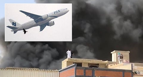 A Pakistan International Airlines (PIA) passenger crashed near Karachi airport on Friday.