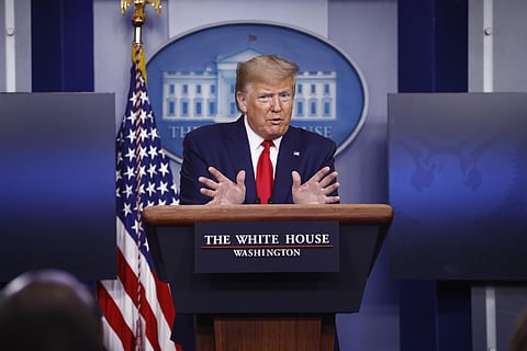 President Donald Trump speaks during a coronavirus task force briefing at the White House. (Photo | AP)