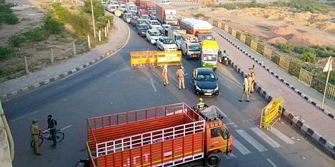 File photo of Delhi-Ghaziabad border during lockdown (Photo | EPS)