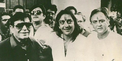 Bollywood actor Sanjay Dutt with his father Sunil Dutt (File Photo | EPS)