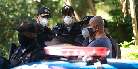 Military police gather at the official residence of Rio de Janeiro Gov. Wilson Witzel in Rio de Janeiro. (Photo | AP)