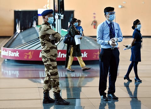 After two months of ban due to COVID-19 lockdown flight services resumed at Coimbatore International Airport on Monday. (Photo | EPS)