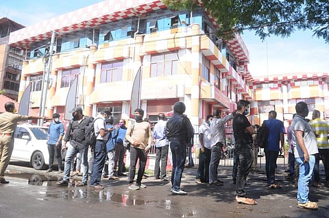 The government allowed liquor sales via BevQ, a mobile app, which will issue token and time slots to ensure there is no crowding outside the liquor shops. (Photo | A Sanesh/EPS)