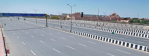 A view of a deserted national highway during the ongoing nationwide coronavirus lockdown in New Delhi. (File Photo)