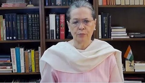 Congress President Sonia Gandhi. (Videograb)
