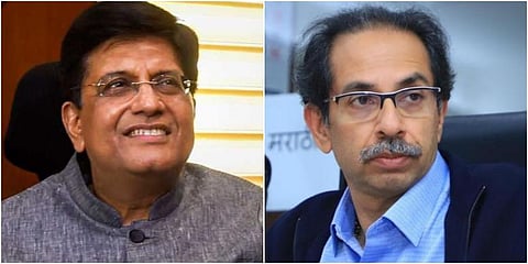 Railway Minister Piyush Goyal (Left) and Maharashtra CM Uddhav Thackeray (Right)