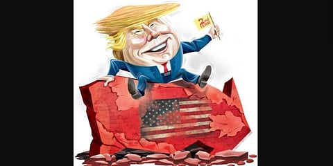 US President Donald Trump (Amit Bandre | Express Illustrations)