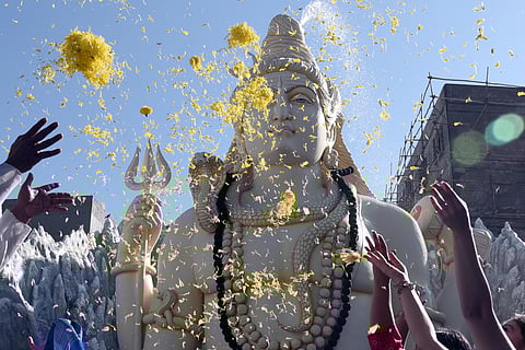 Maha Shivaratri is an annual Hindu festival celebrated in honour of Lord Shiva. (Photo | EPS/Nagaraja Gadekal)