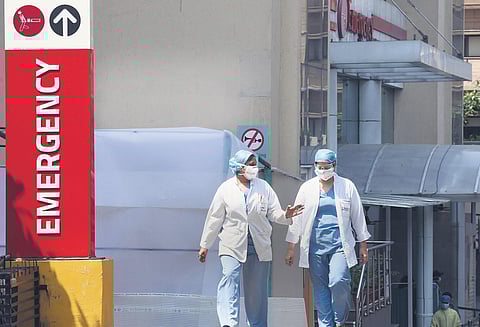 Last week, 33 staff of Max Hospital in Patparganj tested positive. (Photo | EPS)