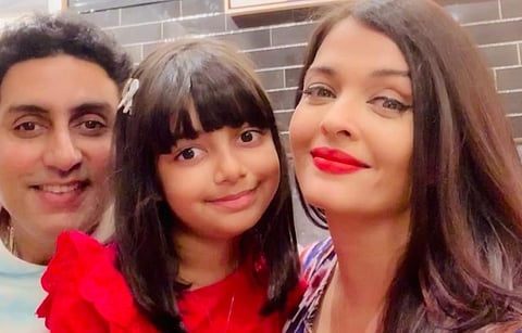 Aishwarya Rai and Abhishek Bachchan along with daughter Aaradhya. (Photo | Instagram)