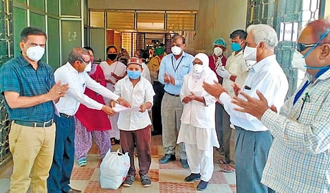 Seven patients who recovered were discharged from hospitals in Bagalkot and Vijayapura districts on Monday  | express