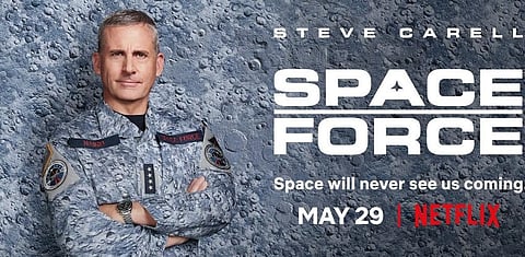 Space Force poster featuring Steve Carell. (Photo | Twitter)