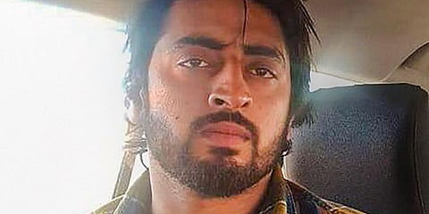 Mohammed Shahrukh who waved a gun at Delhi Police personnel in the Jaffrabad-Maujpur area during clashes between a group of anti-CAA protestors and supporters of the new citizenship act on Feb. 24 in New Delhi Tuesday March 3 2020. (Photo | PTI)