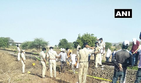 Aurangabad train accident site. (Photo | ANI Twitter)
