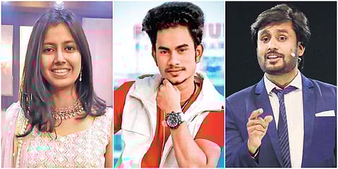 (From left) TikTok stars Riya Aggarwal, Khan Tariq and Mahendra Dogney