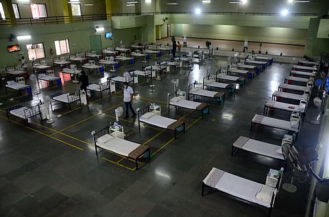 50 Bed COVID-19 Quarantine Center after being inaugurated by Maharashtra Home Minister Anil Deshmukh unseen at Navi Mumbai Police Headquarters at Kalamboli during the nationwide lockdown in Navi Mumbai Wednesday June 10 2020. (Photo | PTI)