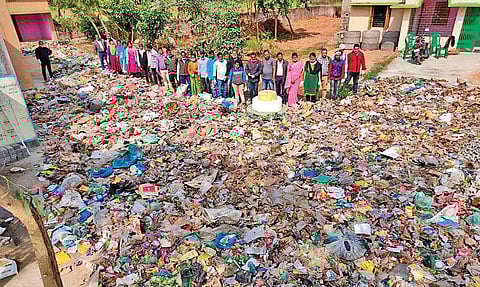 Garbage dumped in Hazipur village in Biridi block I EXPRESS