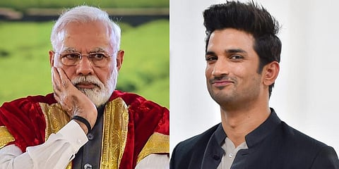 PM Narendra Modi (L) and Bollywood actor Sushant Singh Rajput (Photo | PTI)