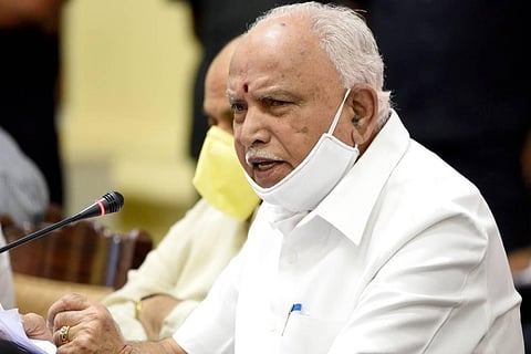 File photo of Karnataka CM addressing a presser at Vidhan Soudha in Bengaluru (Photo | Nagaraja Gadekal, EPS)