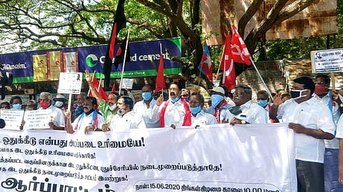 A political agitation in Puducherry amid the COVID-19 pandemic