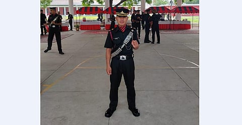 Lieutenant Lalhmachhuana was commissioned into the Army’s Artillery Regiment recently. (Photo | EPS)