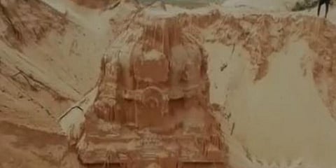 Some locals say that it is a 200-year-old temple. (Photo | ANI)