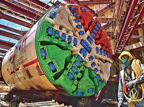 A Tunnel Boring Machine at the Shivaji Nagar Metro Station site in Bengaluru | Shriram BN