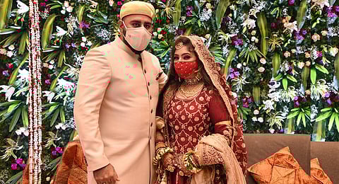 Zain Zubair Jaffer and his wife Sana Zain Soudagar. (Photo |Nagaraja Gadekal, EPS)